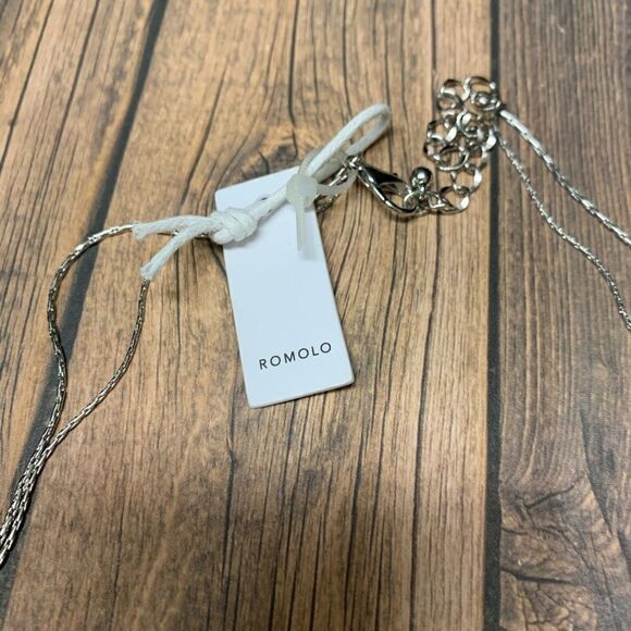 Romolo Silver Tone 2 Strand Lariat Necklace - Picture 2 of 2